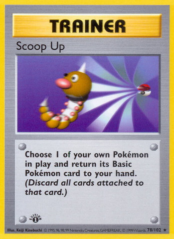 Scoop Up - 78/102 - 1st Edition Base Set Shadowless - Rare