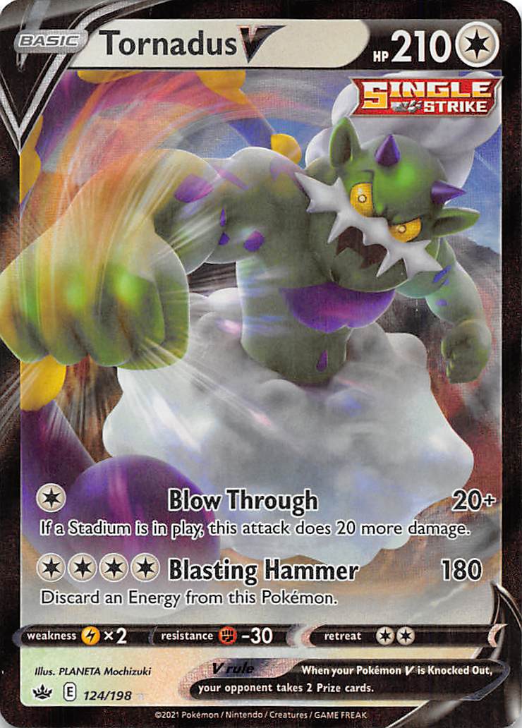 Tornadus V 124/198 - SWSH06 Chilling Reign Holofoil