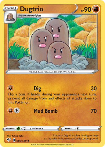 Dugtrio 85/189 - SWSH03 Darkness Ablaze