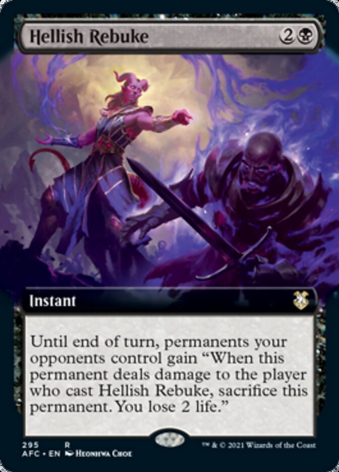 Hellish Rebuke (Extended Art) (AFC-295) - Forgotten Realms Commander: (Extended Art)