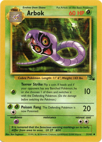 Arbok 31/62 - Fossil Unlimited