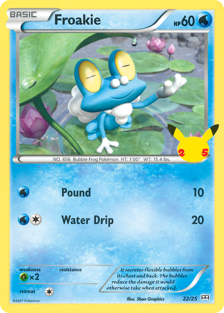 Froakie - 22/25 22/25 - McDonalds 25th Anniversary Promos