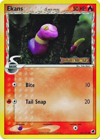 Ekans (Delta Species) 47/101 - Dragon Frontiers Reverse Holofoil