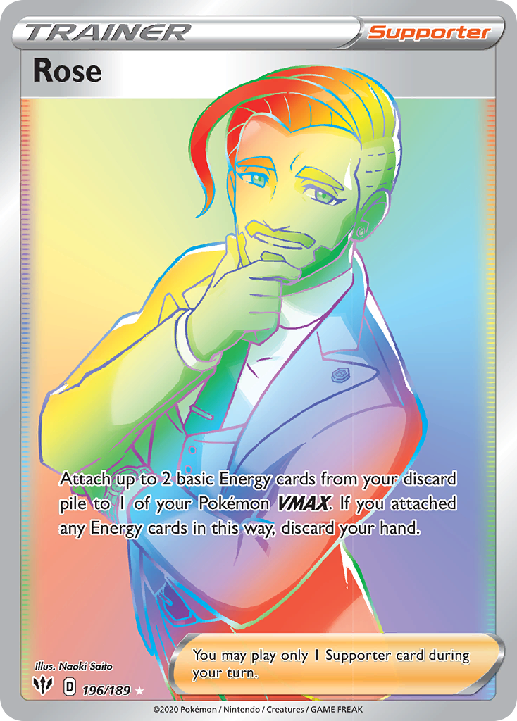 Rose (Secret) 196/189 - SWSH03 Darkness Ablaze Holofoil