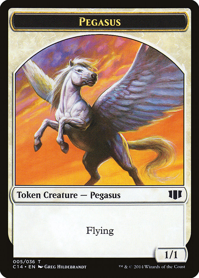 Kor Soldier // Pegasus Double-Sided Token (C14-4 // 5) - Commander 2014 Tokens