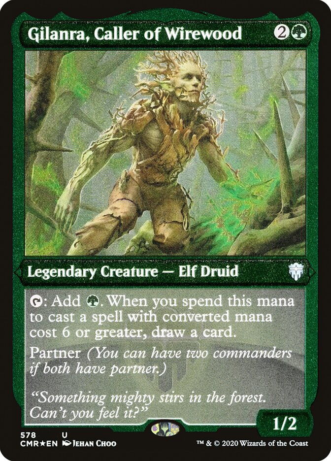 Gilanra, Caller of Wirewood (Foil Etched) (CMR-578) - Commander Legends Foil