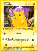 Pikachu - 58/102 - 1st Edition Base Set Shadowless - Common