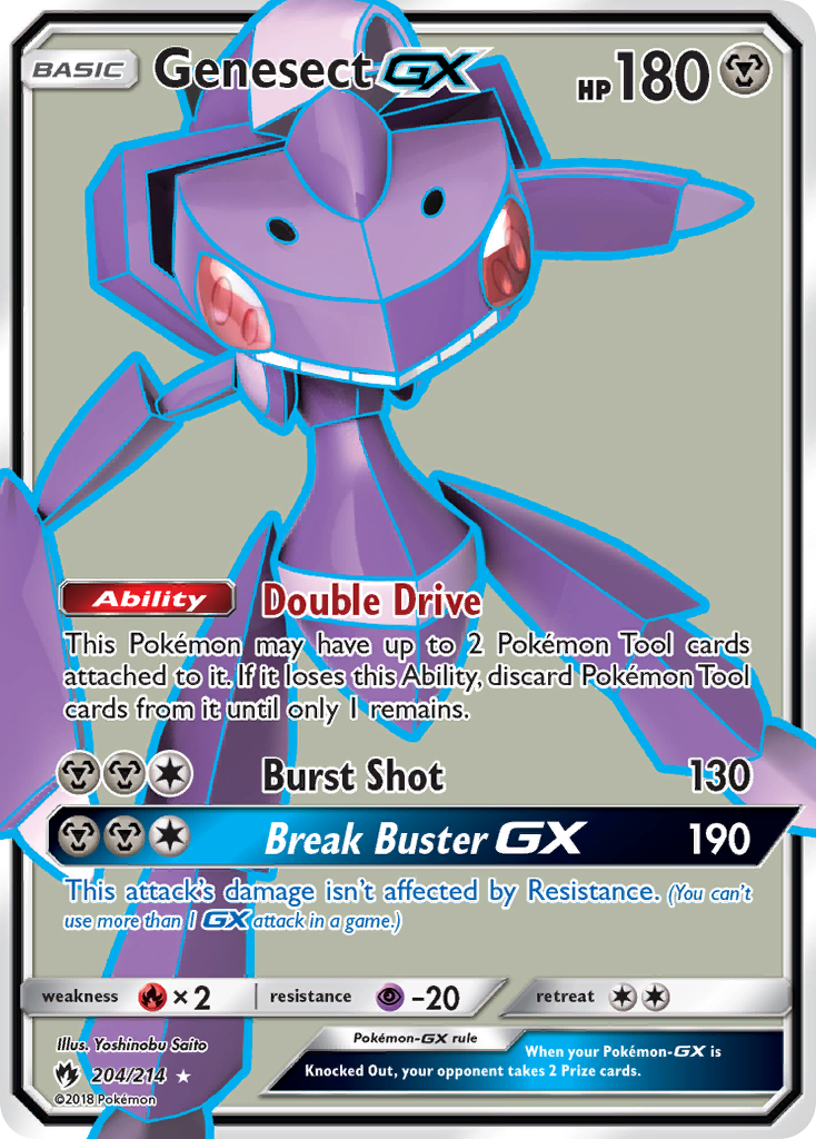 Genesect GX (Full Art)/214 - SM  Lost Thunder Holofoil