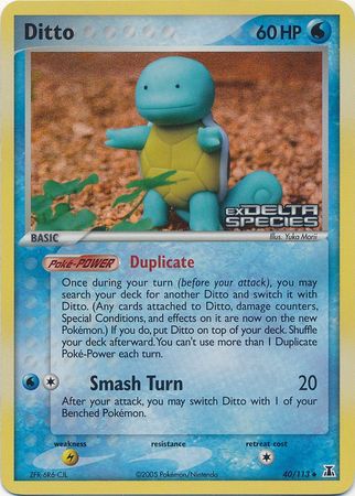 Ditto - 040/113 (Squirtle) 40/113 - Delta Species Reverse Holofoil