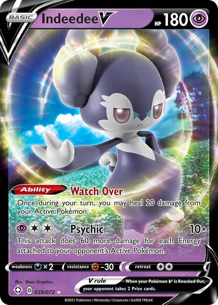 Indeedee V 39/72 - Shining Fates Holofoil