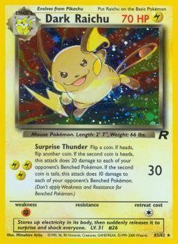 Dark Raichu 83/82 - Team Rocket