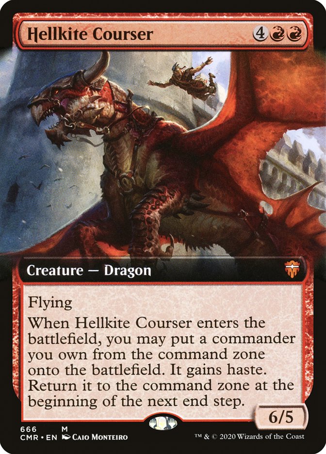 Hellkite Courser (Extended Art) (CMR-666) - Commander Legends: (Extended Art)