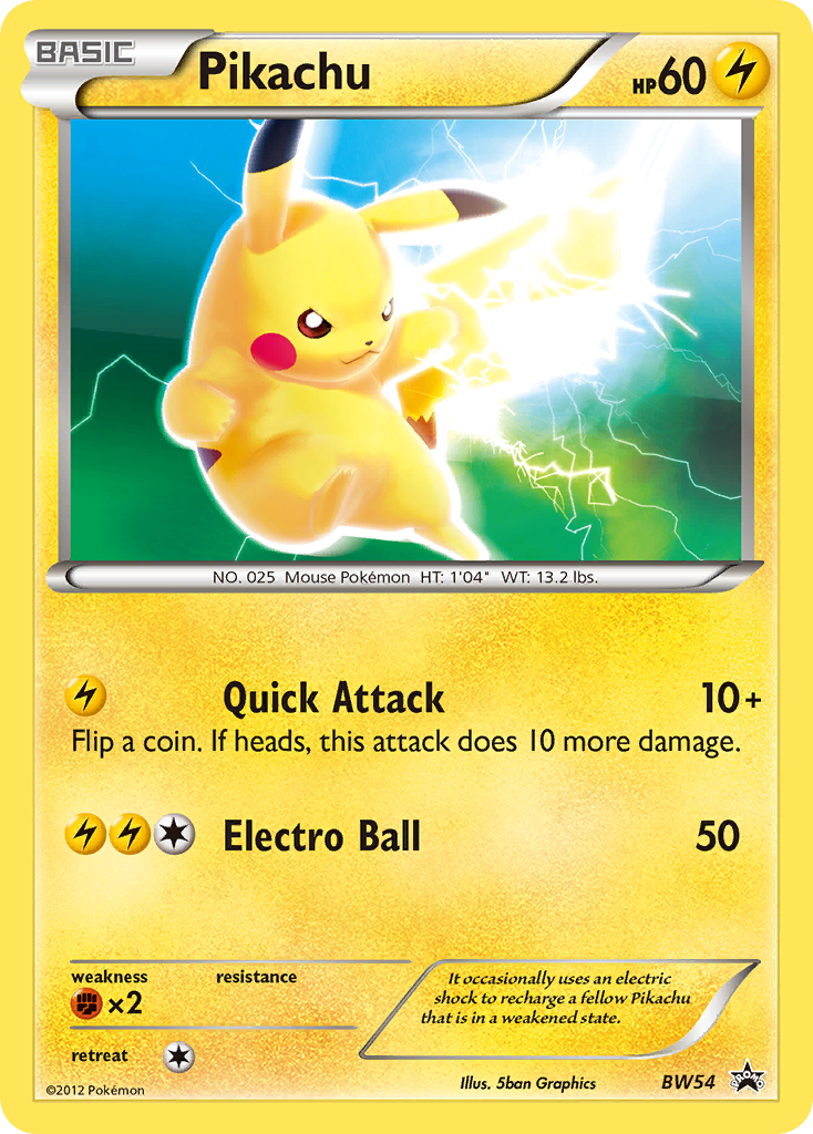 Pikachu - BW54/101 - Black and White Promos