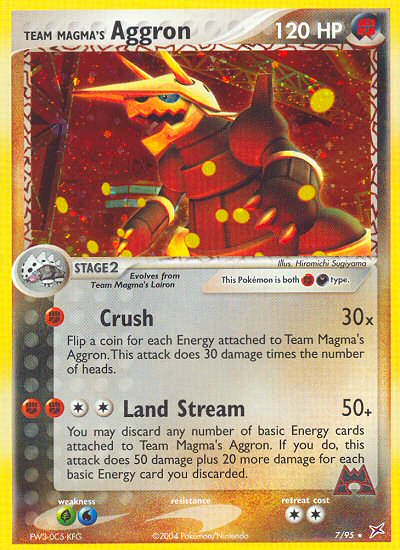 Team Magma's Aggron 7/95 - Team Magma vs Team Aqua Holofoil