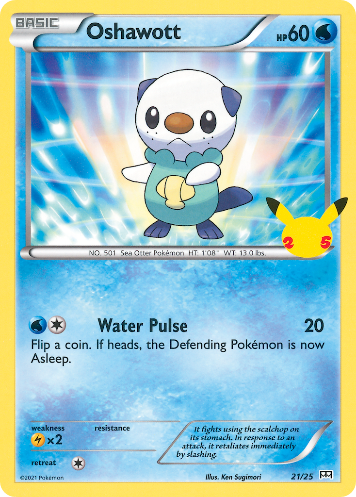 Oshawott - 21/25 21/25 - McDonalds 25th Anniversary Promos