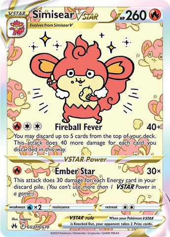 Simisear VSTAR GG37/70 - SWSH Crown Zenith Galarian Gallery Holofoil