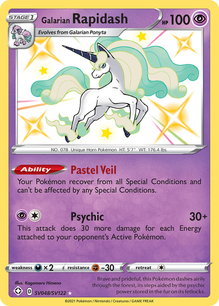 Galarian Rapidash SV048/122 - Shining Fates Shiny Vault Holofoil