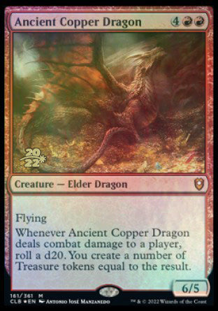Ancient Copper Dragon (PRE-161) - Battle for Baldur's Gate Promos Foil