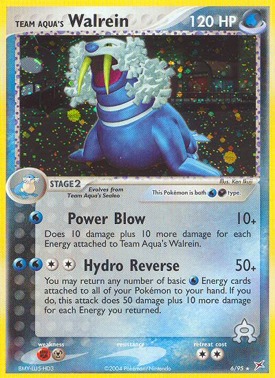 Team Aqua's Walrein 6/95 - Team Magma vs Team Aqua Holofoil