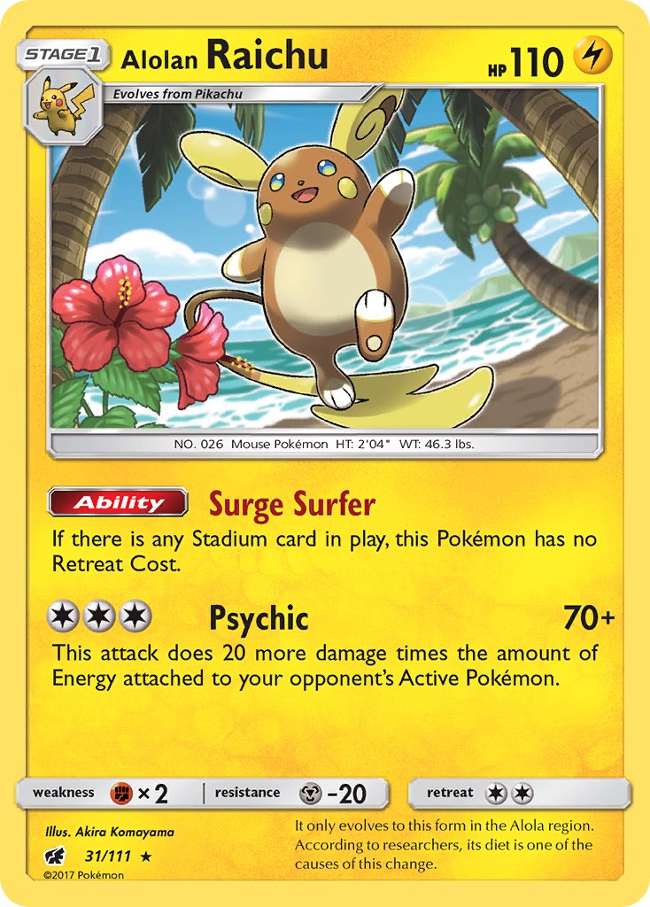 Alolan Raichu - 31/111 (SM Crimson Invasion) 31 - Deck Exclusives