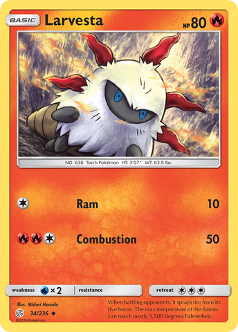 Larvesta 34/236 - SM  Cosmic Eclipse