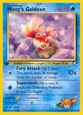Misty's Goldeen (85) 85/132 - Gym Heroes 1st Edition