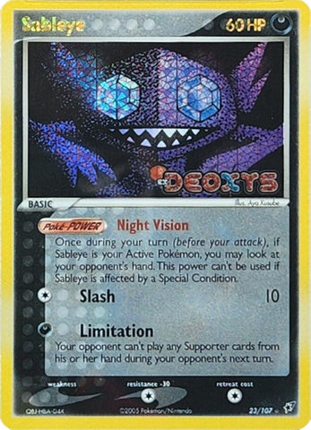 Sableye 23/107 - Deoxys Reverse Holofoil