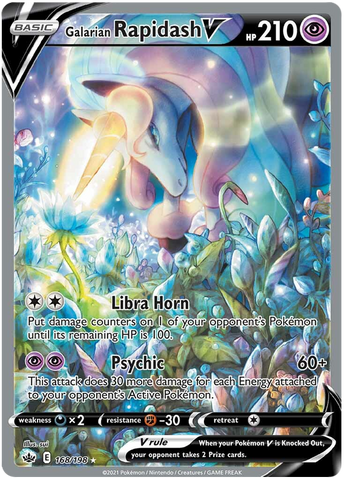 Galarian Rapidash V (Alternate Full Art) 168/198 - SWSH06 Chilling Reign Holofoil