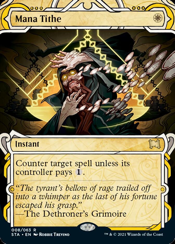 Mana Tithe (STA-008) - Strixhaven Mystical Archive: (Showcase) (Borderless)
