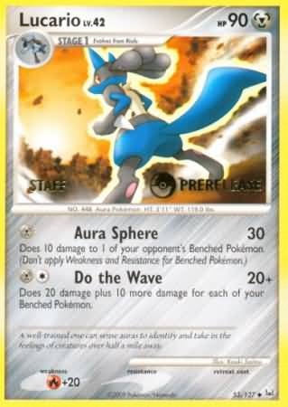 Lucario - 53/127 (Prerelease) [Staff] - Diamond and Pearl Promos