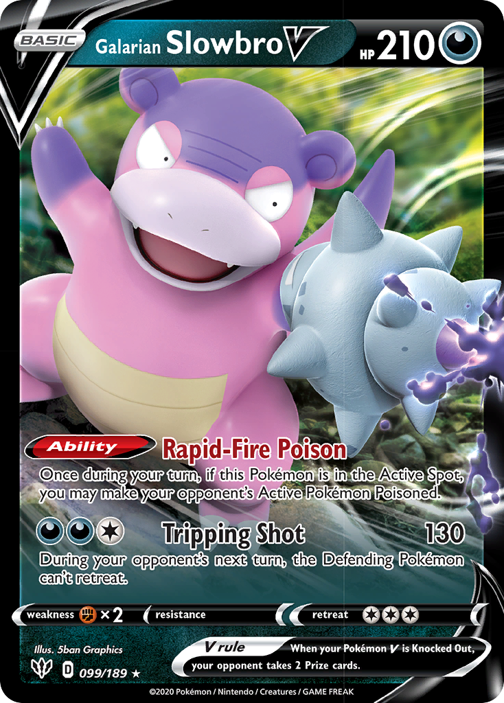 Galarian Slowbro V 99/189 - SWSH03 Darkness Ablaze Holofoil