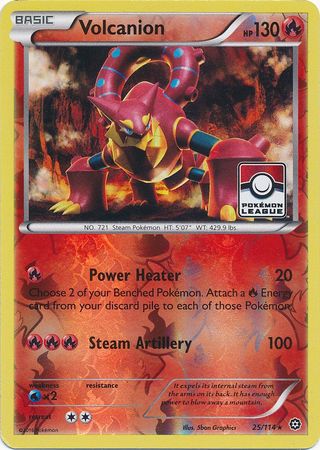 Volcanion - 25/114 (Pokemon League) 25 - League & Championship Cards Reverse Holofoil