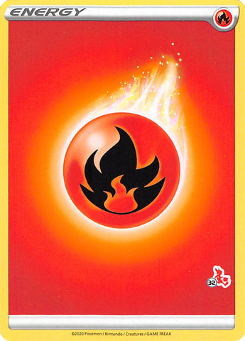 Fire Energy (#32 Cinderace Stamped) - Battle Academy 2022
