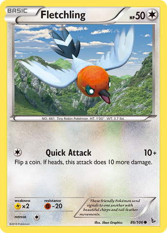 Fletchling 86/106 - XY  Flashfire