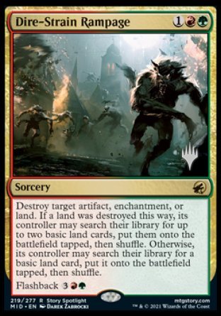 Dire-Strain Rampage (PPMID-219) - Innistrad: Midnight Hunt Promos