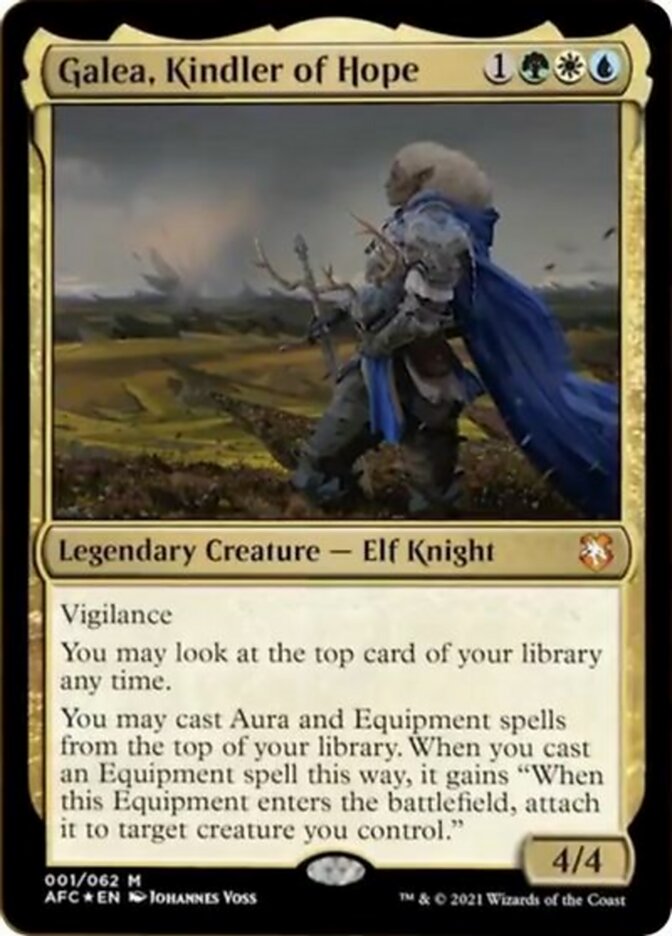 Galea, Kindler of Hope (Display Commander) - Thick Stock (AFC-001) - Forgotten Realms Commander Display Commanders Foil