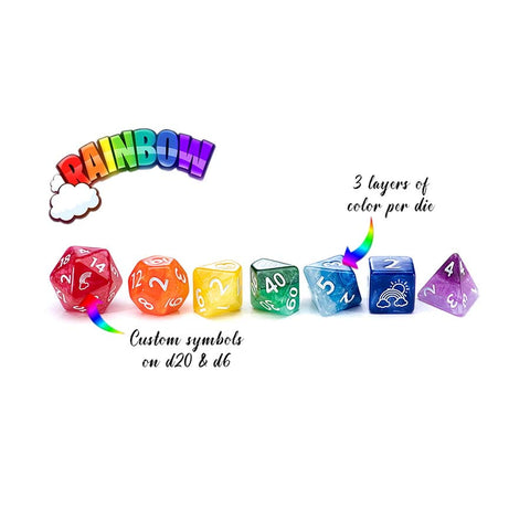 GKG Sui Generis Rainbow Dice 7-Die Set