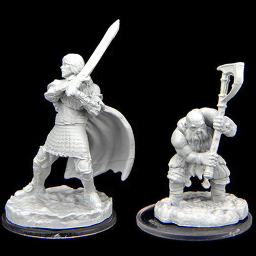 Critical Role Male Human Westruun Militia Swordsman and Dwarf Kraghammer Axeman Wave 2